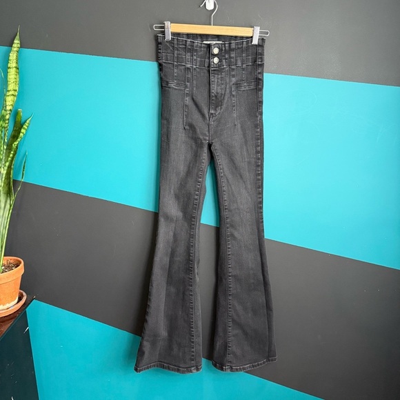 We The Free Charcoal Wide Leg Jeans size 25 - Picture 4 of 13